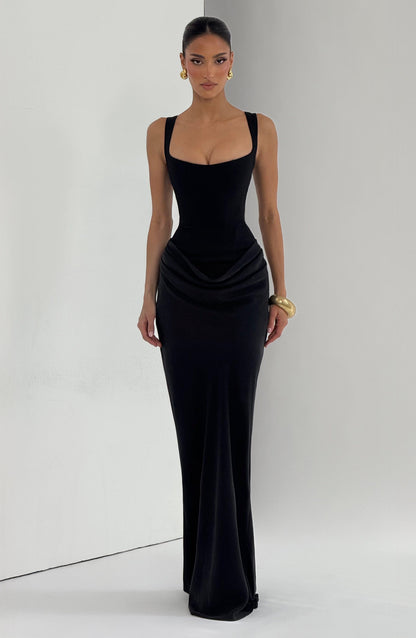Koriora | Robe longue moulante satinée Indy