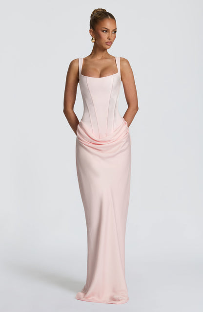 Koriora | Robe longue moulante satinée Indy