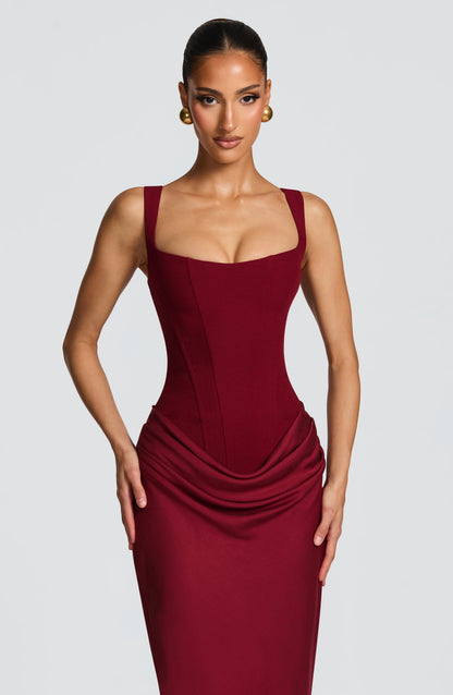 Koriora | Robe longue moulante satinée Indy