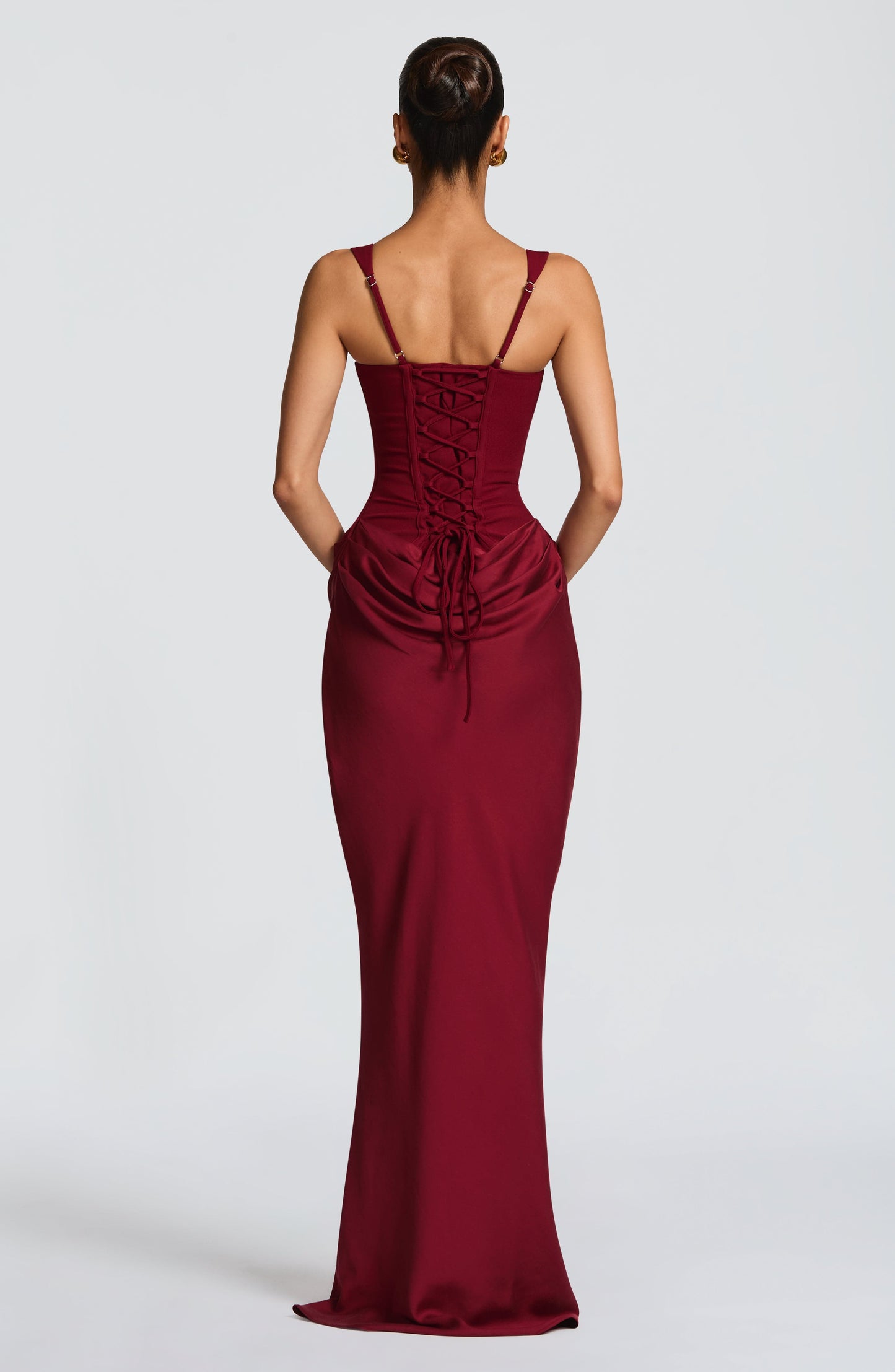 Koriora | Robe longue moulante satinée Indy