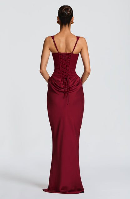 Koriora | Robe longue moulante satinée Indy