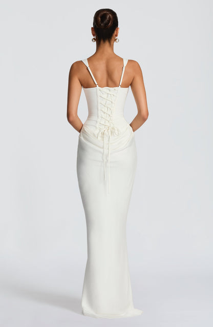 Koriora | Robe longue moulante satinée Indy