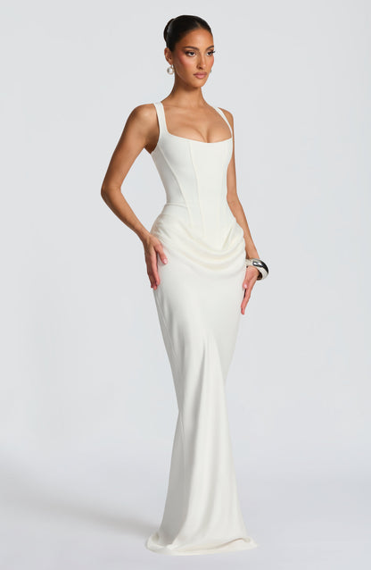 Koriora | Robe longue moulante satinée Indy