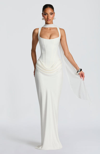 Koriora | Robe longue moulante satinée Indy