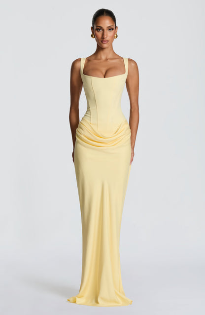 Koriora | Robe longue moulante satinée Indy