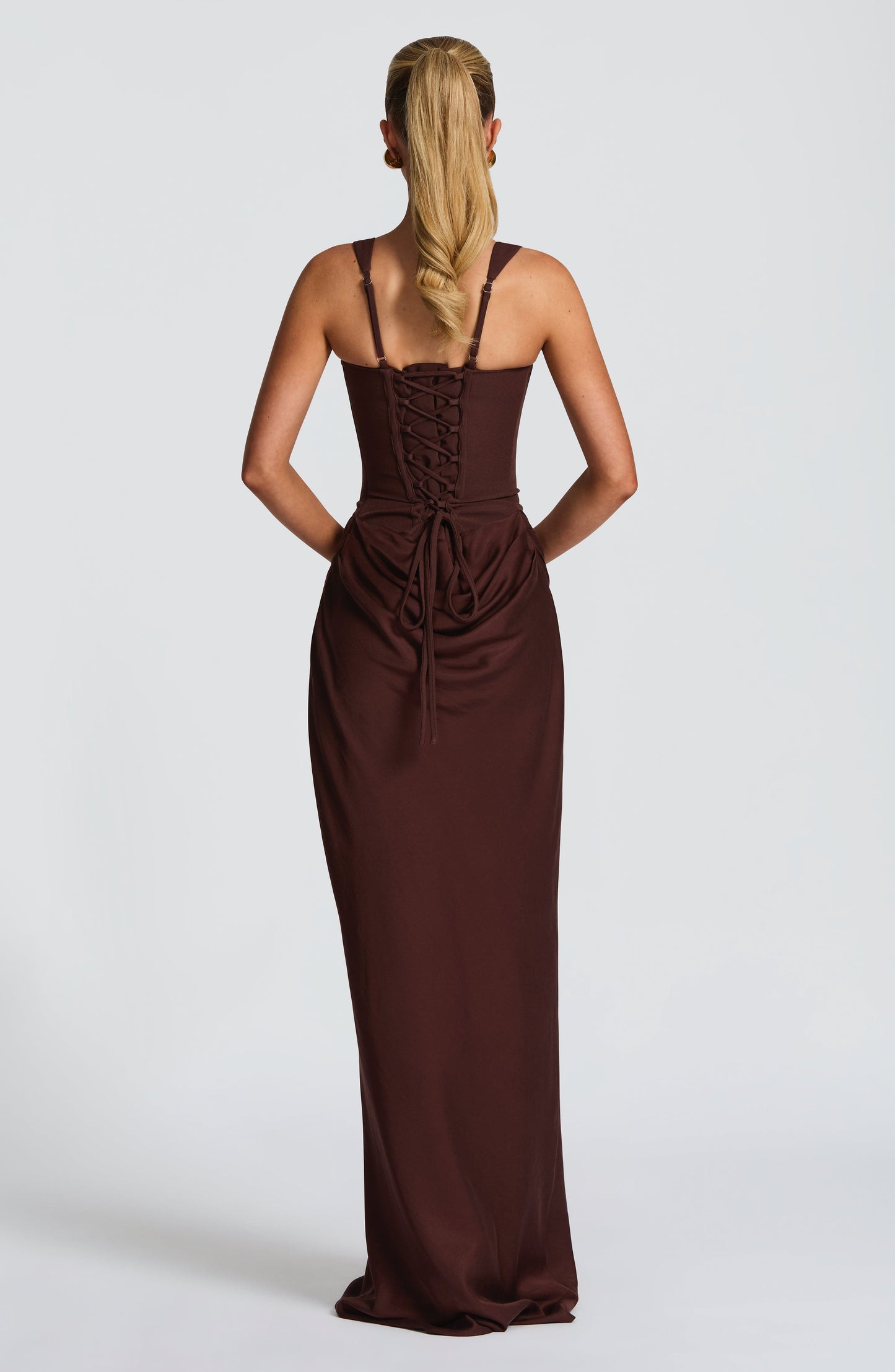 Koriora | Robe longue moulante satinée Indy