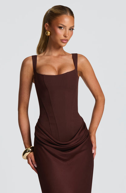 Koriora | Robe longue moulante satinée Indy