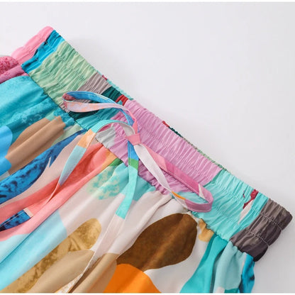 Koriora | Ensemble Riviera Artistique – Chemise fluide & pantalon palazzo