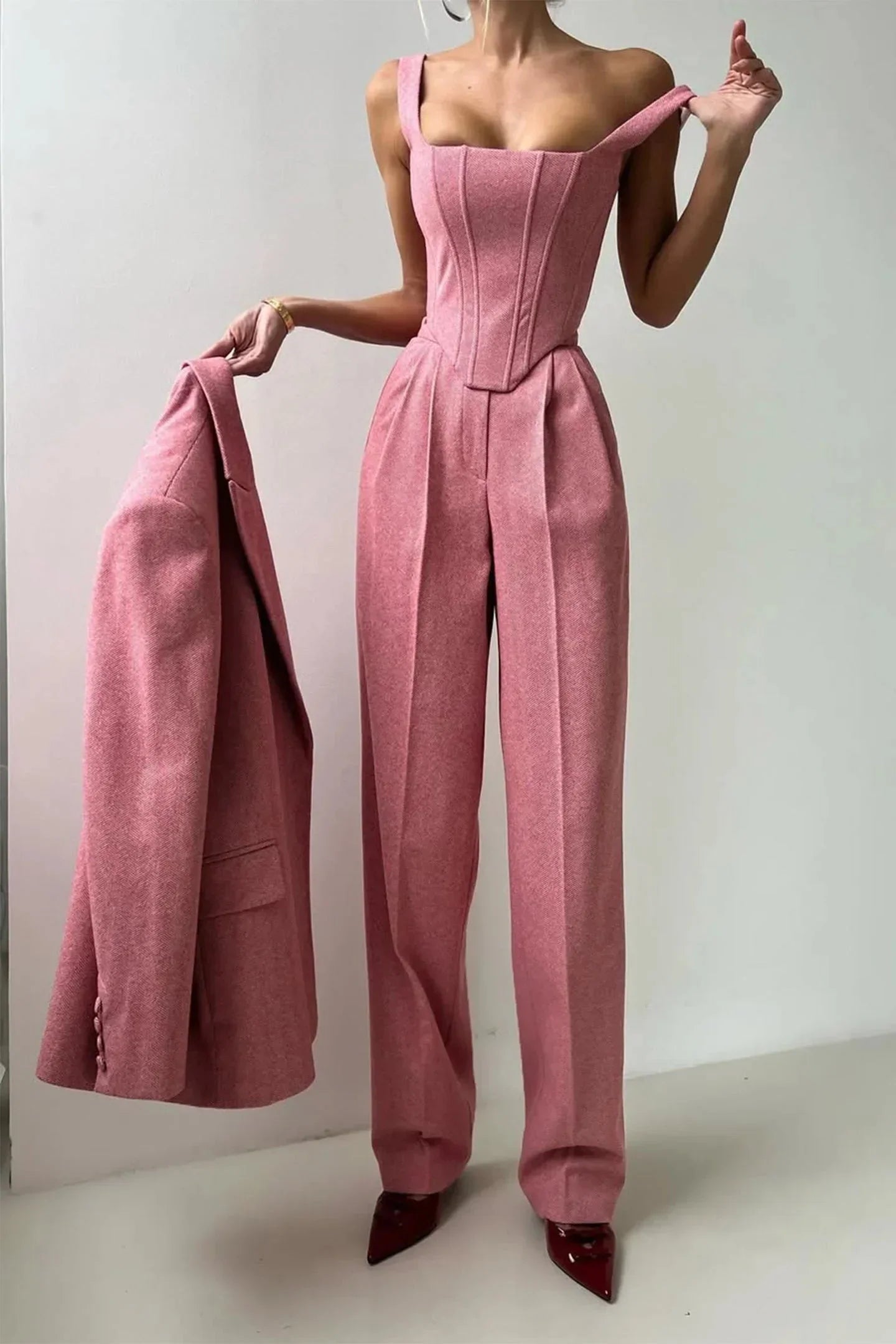 Koriora | Ensemble Blazer & Combinaison Femme — Coupe Structurée & Élégance Professionnelle