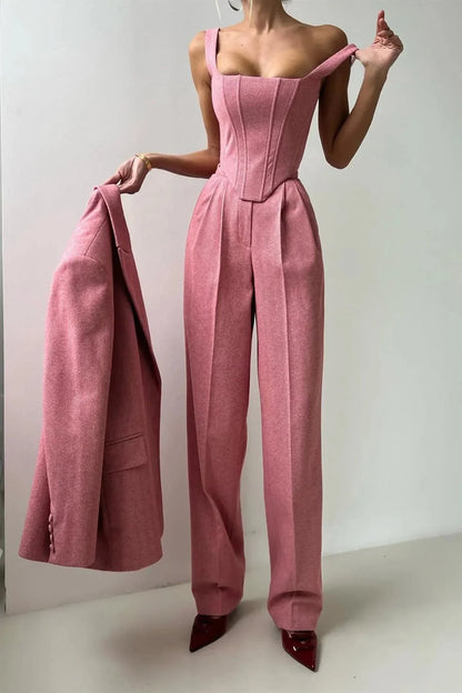 Koriora | Ensemble Blazer & Combinaison Femme — Coupe Structurée & Élégance Professionnelle