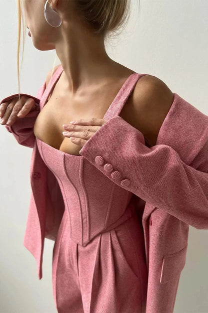 Koriora | Ensemble Blazer & Combinaison Femme — Coupe Structurée & Élégance Professionnelle