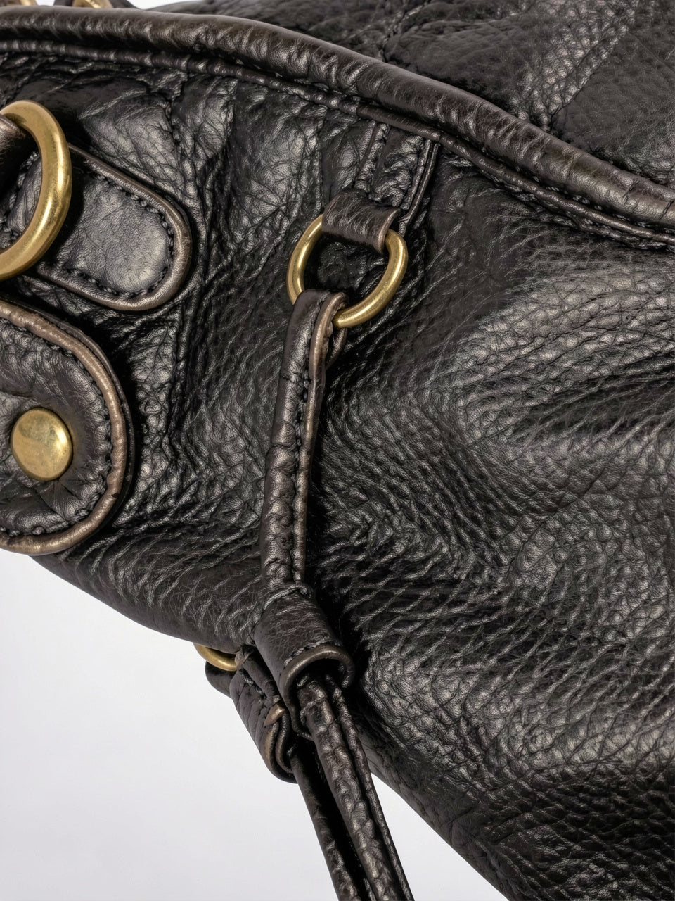 Sac Bandoulière Femme Grand Format   Cuir Marron Style Vintage