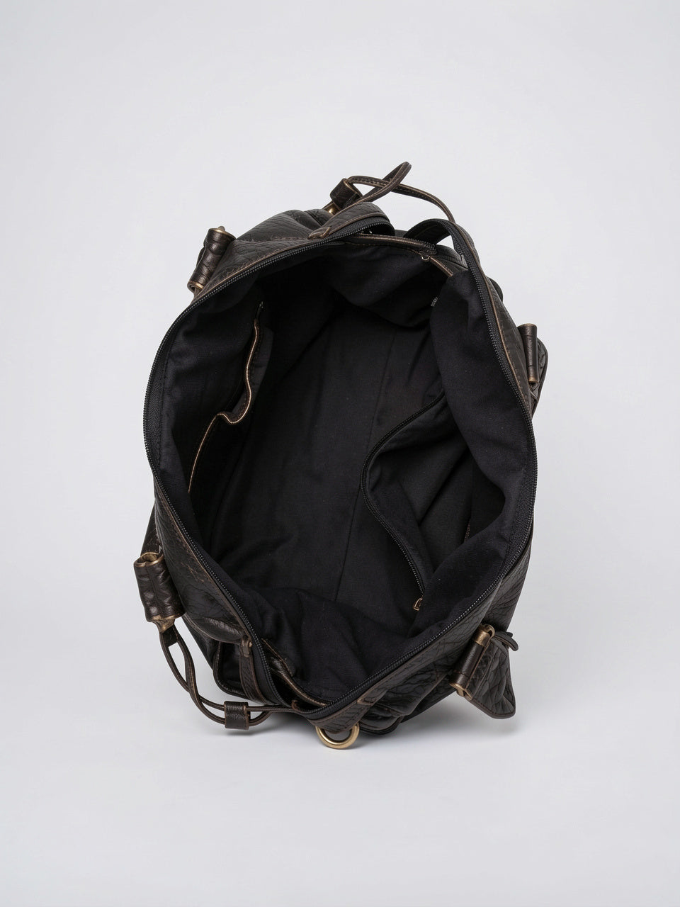 Sac Bandoulière Femme Grand Format   Cuir Marron Style Vintage