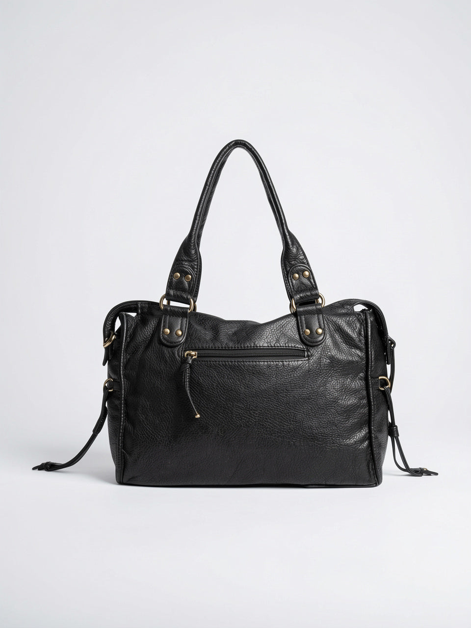 Sac Bandoulière Femme Grand Format   Cuir Marron Style Vintage