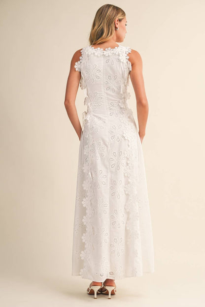 Koriora | Robe Longue Dentelle Blanche Celeste