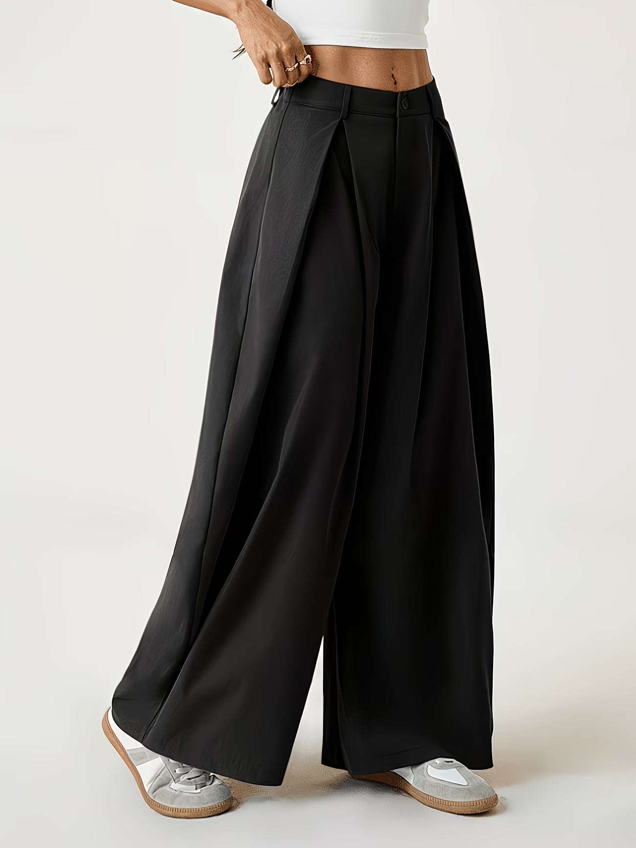 Koriora | Pantalon Palazzo Éloïse — Pantalon Taille Haute Femme Extra Large Élégant & Chic