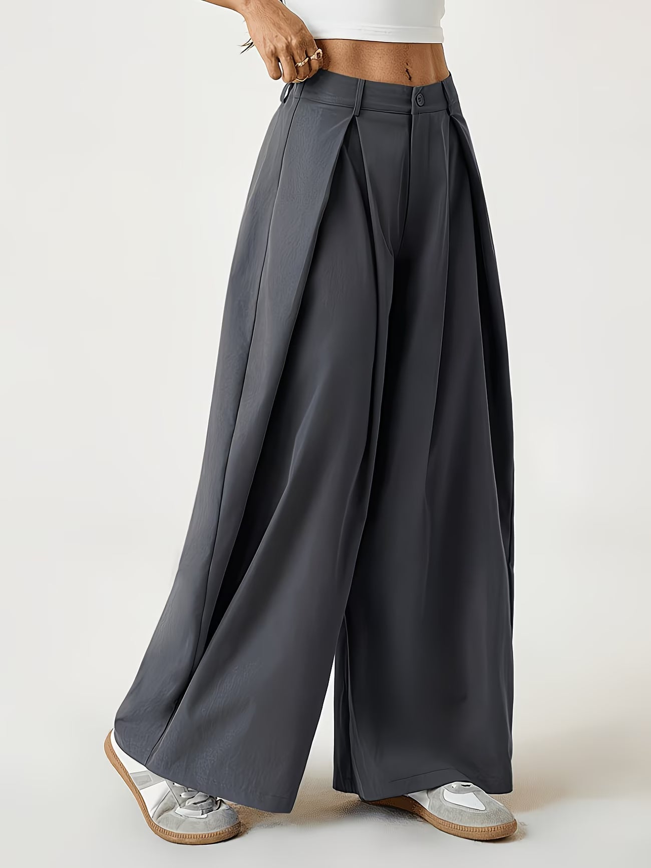 Koriora | Pantalon Palazzo Éloïse — Pantalon Taille Haute Femme Extra Large Élégant & Chic