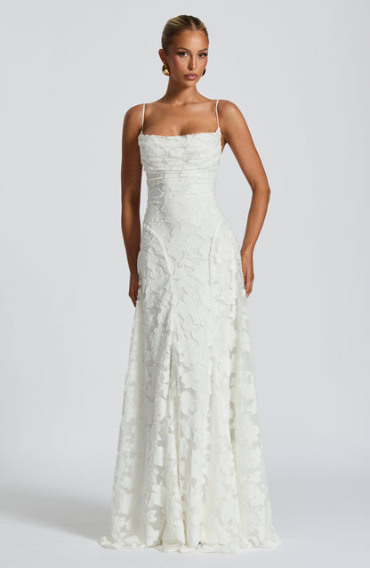 Koriora | Robe longue fleurie romantique Élise