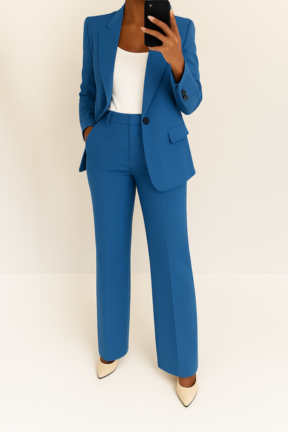 Koriora | Ensemble Tailleur 2 Pièces Femme — Blazer Structuré & Pantalon Élégant Polyvalent