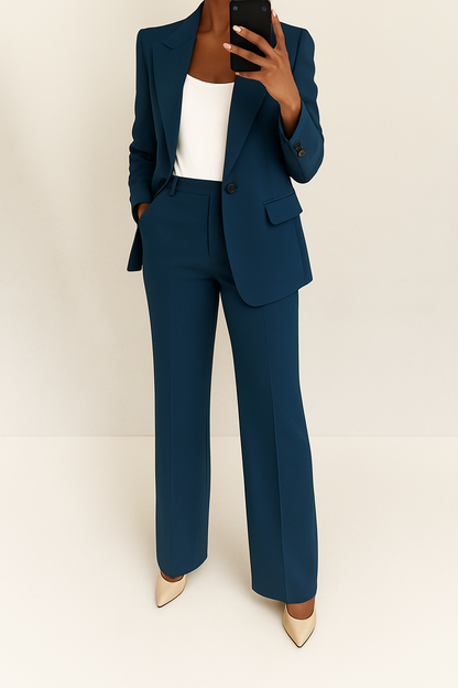 Koriora | Ensemble Tailleur 2 Pièces Femme — Blazer Structuré & Pantalon Élégant Polyvalent