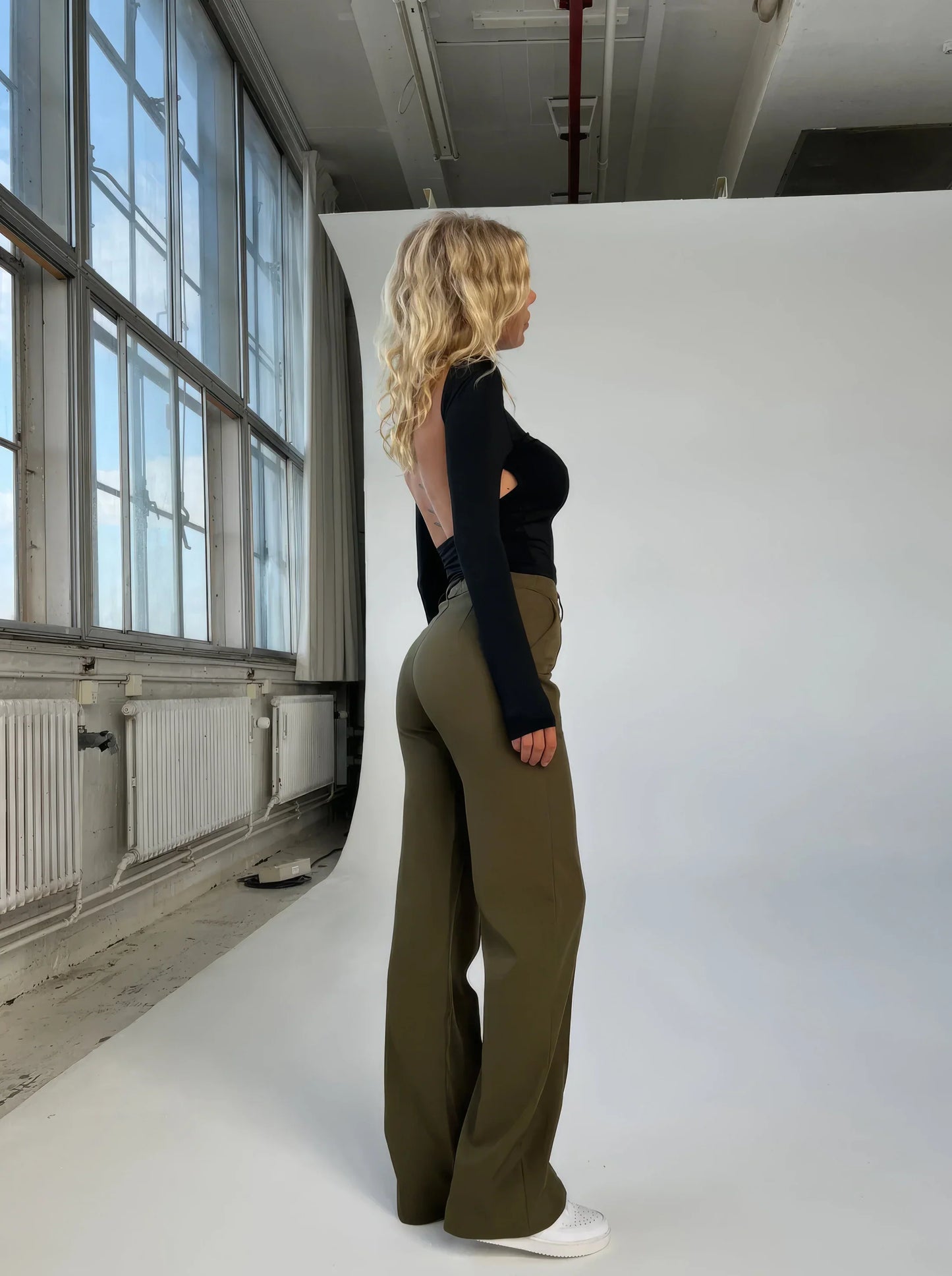 Koriora | Pantalon Large Luna — Pantalon Taille Haute Femme Wide Leg Élégant & Chic
