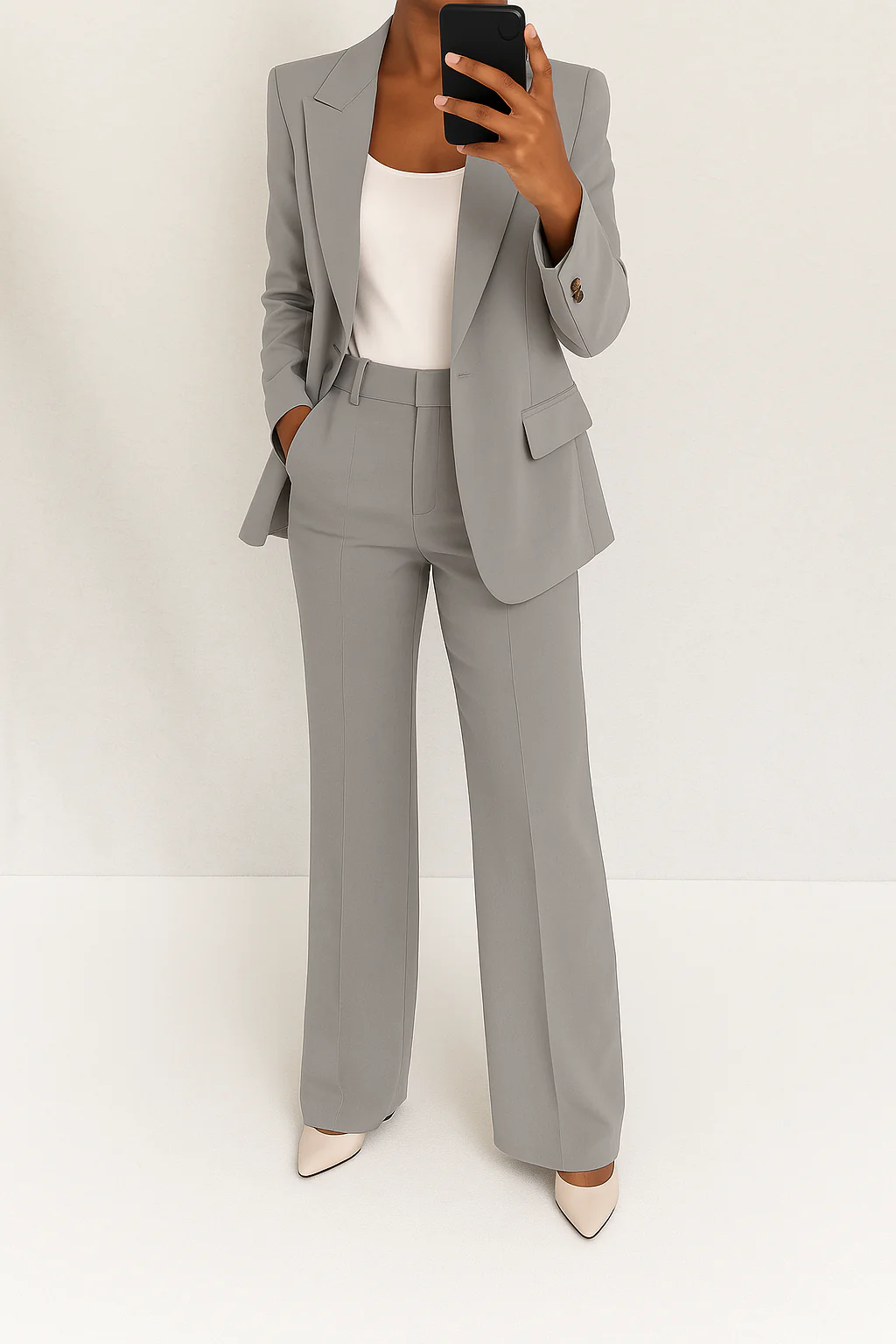 Koriora | Ensemble Tailleur 2 Pièces Femme — Blazer Structuré & Pantalon Élégant Polyvalent