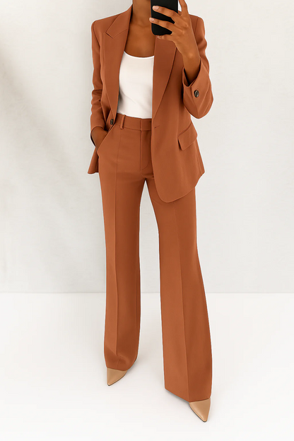 Koriora | Ensemble Tailleur 2 Pièces Femme — Blazer Structuré & Pantalon Élégant Polyvalent