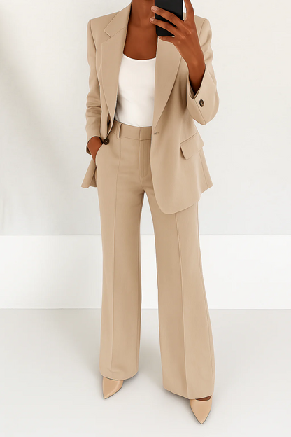 Koriora | Ensemble Tailleur 2 Pièces Femme — Blazer Structuré & Pantalon Élégant Polyvalent