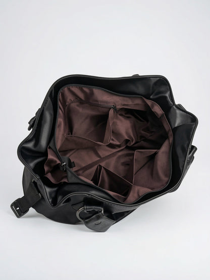 Sac Bandoulière Femme Marron Grand Format – Effet Cuir Style Vintage