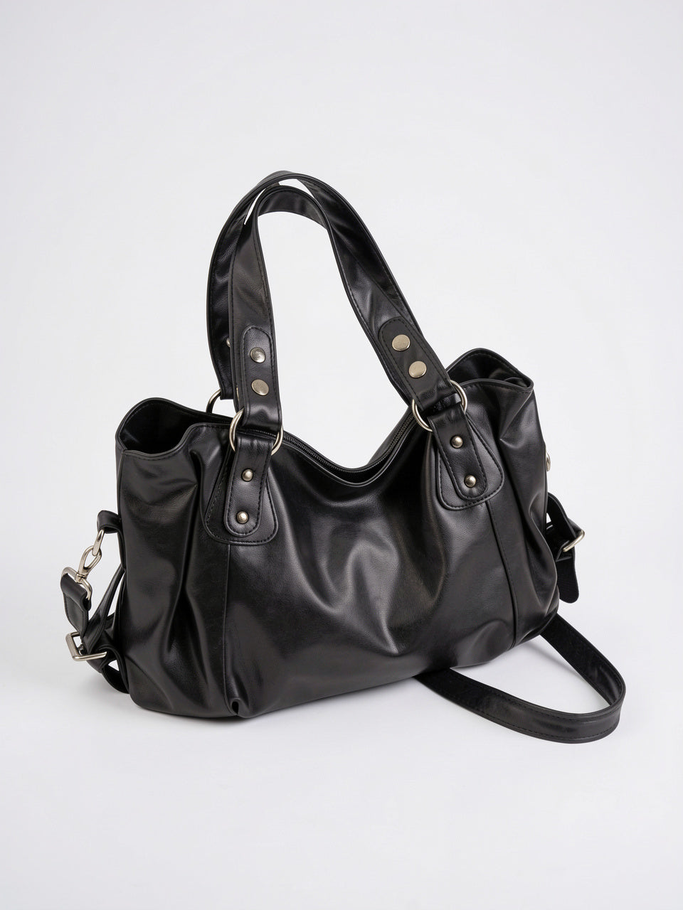 Sac Bandoulière Femme Marron Grand Format – Effet Cuir Style Vintage