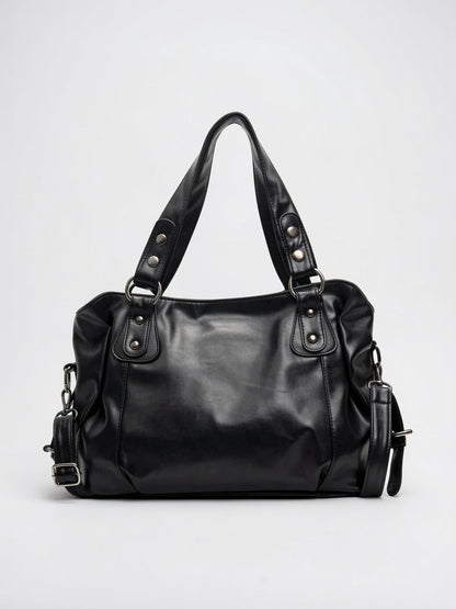 Sac Bandoulière Femme Marron Grand Format – Effet Cuir Style Vintage