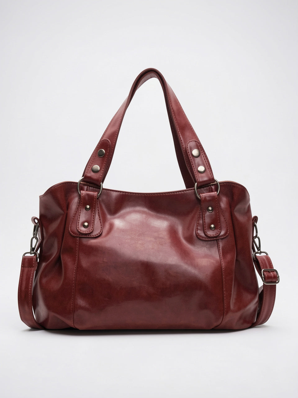 Sac Bandoulière Femme Marron Grand Format – Effet Cuir Style Vintage