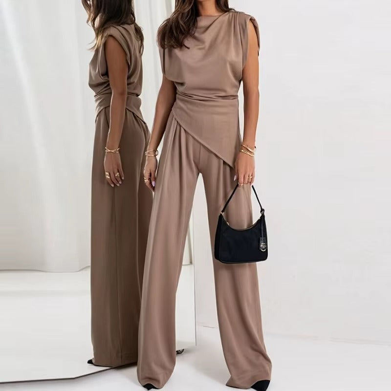 Koriora | Ensemble Tailleur Amelisse — Coupe Asymétrique & Élégance Sans Effort