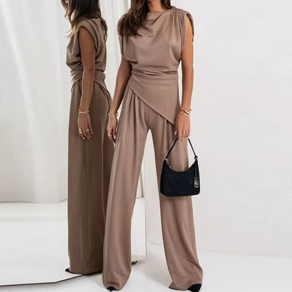Koriora | Ensemble Tailleur Amelisse — Coupe Asymétrique & Élégance Sans Effort