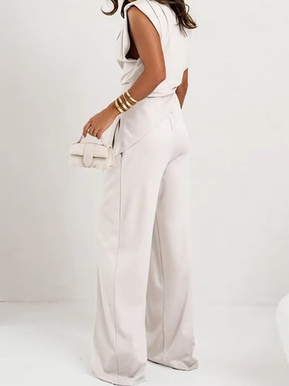 Koriora | Ensemble Tailleur Amelisse — Coupe Asymétrique & Élégance Sans Effort