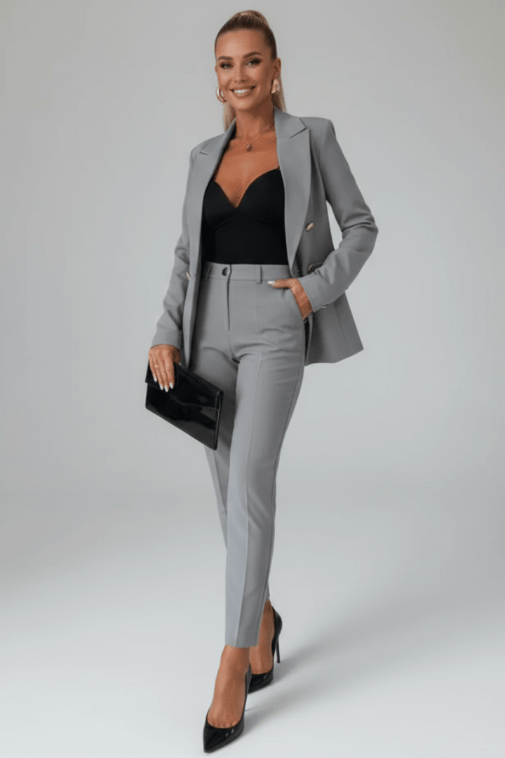 Women's Blazer & Straight-Leg Trouser Co-ord Set