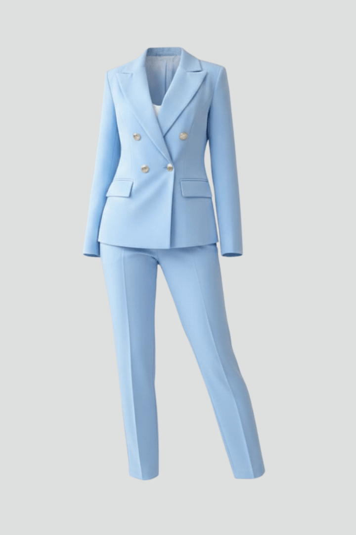 Women's Blazer & Straight-Leg Trouser Co-ord Set