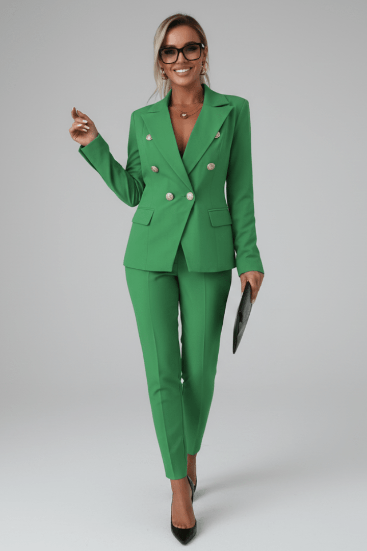 Women's Blazer & Straight-Leg Trouser Co-ord Set