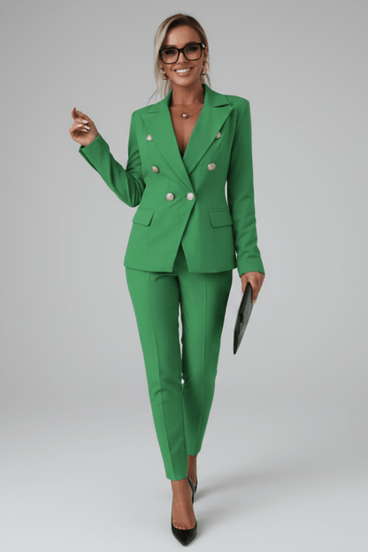 Women's Blazer & Straight-Leg Trouser Co-ord Set