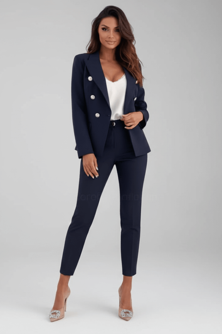 Women's Blazer & Straight-Leg Trouser Co-ord Set