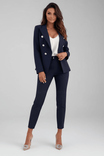 Women's Blazer & Straight-Leg Trouser Co-ord Set