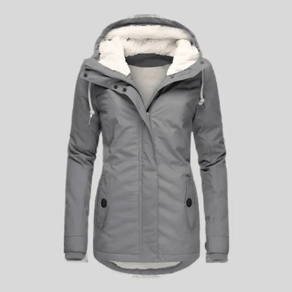 Manteau Long Femme Imperméable à Capuche – Coupe Cintrée & Chaude
