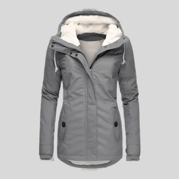 Manteau Long Femme Imperméable à Capuche – Coupe Cintrée & Chaude