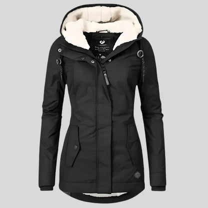 Manteau Long Femme Imperméable à Capuche – Coupe Cintrée & Chaude
