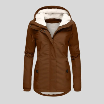 Manteau Long Femme Imperméable à Capuche – Coupe Cintrée & Chaude