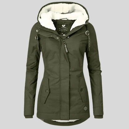 Manteau Long Femme Imperméable à Capuche – Coupe Cintrée & Chaude