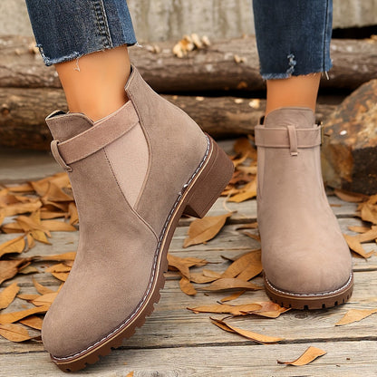 Bottines Chelsea Femme à Talon Bloc 4 cm – Boucle & Semelle Crantée