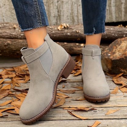 Bottines Chelsea Femme à Talon Bloc 4 cm – Boucle & Semelle Crantée