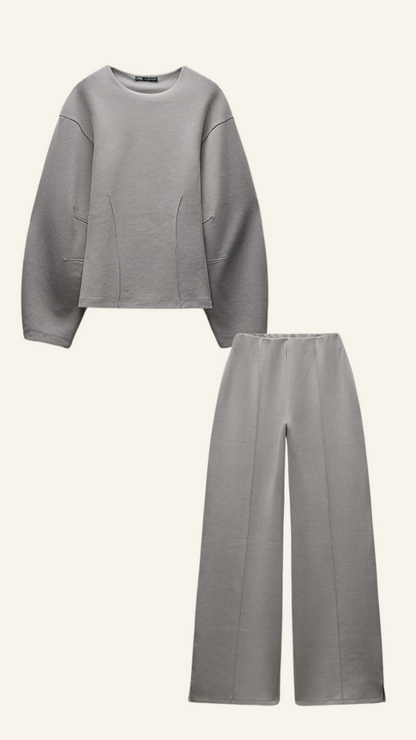 Sophia Women's Two-Piece Set – Minimalist Relaxed Style