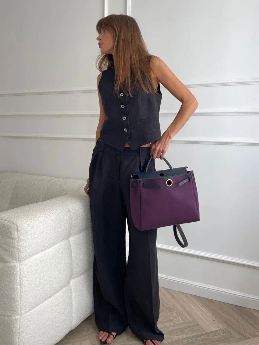 Koriora | Ensemble Gilet & Pantalon Évelisse — Silhouette Épurée & Élégance Moderne Décontractée